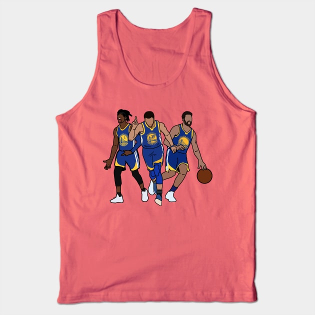 Steph Curry/Klay Thompson/D'Angelo Russell Golden State Warriors Big 3 2020 NBA Tank Top by xavierjfong